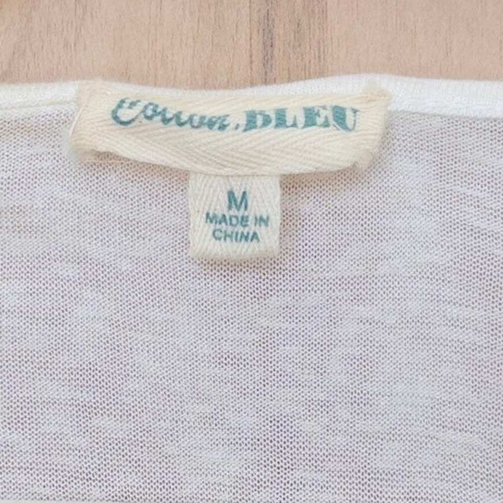 Cotton Bleu Lace Cardigan Medium‎ White Boho Coastal Festival Cottage Fairy - Picture 5 of 8